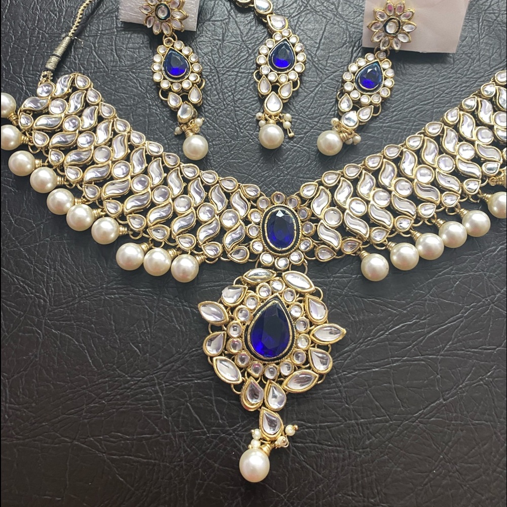 Bollywood jewelry set kundan Indian Saree polki